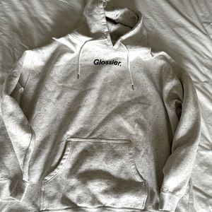 Glossier Gray Fleck Hoodie XXL